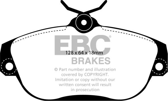 EBC Brakes DP1095 - Əyləc altlığı dəsti, əyləc diski furqanavto.az