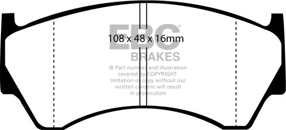 EBC Brakes DP1044 - Əyləc altlığı dəsti, əyləc diski furqanavto.az