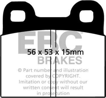 EBC Brakes DP5105NDX - Əyləc altlığı dəsti, əyləc diski furqanavto.az