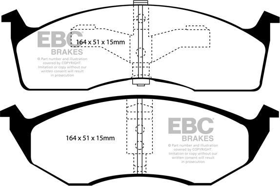 EBC Brakes DP1065 - Əyləc altlığı dəsti, əyləc diski furqanavto.az