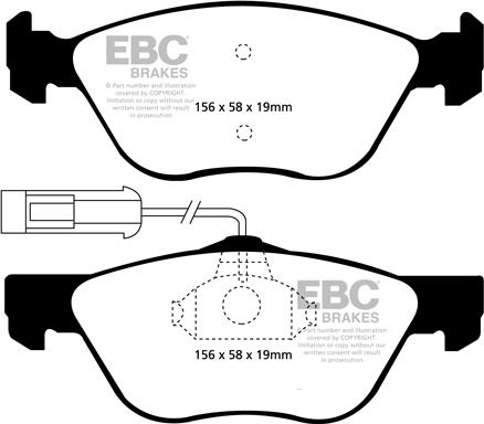 EBC Brakes DP21061 - Əyləc altlığı dəsti, əyləc diski furqanavto.az