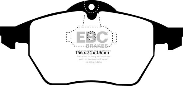 EBC Brakes DP1062 - Əyləc altlığı dəsti, əyləc diski furqanavto.az