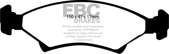 EBC Brakes DP1001 - Əyləc altlığı dəsti, əyləc diski furqanavto.az