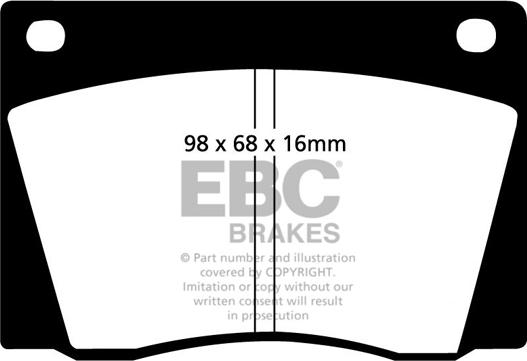 EBC Brakes DP108 - Əyləc altlığı dəsti, əyləc diski furqanavto.az