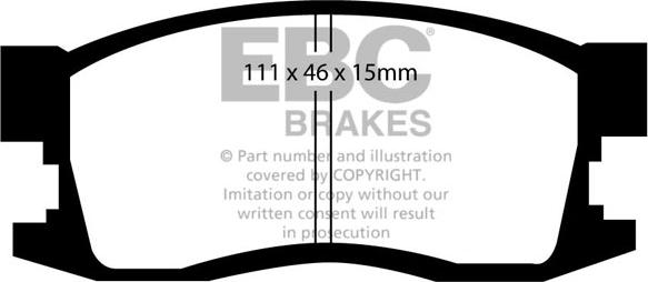 EBC Brakes DP1034 - Əyləc altlığı dəsti, əyləc diski furqanavto.az