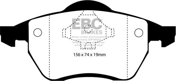 EBC Brakes DP1074 - Əyləc altlığı dəsti, əyləc diski www.furqanavto.az