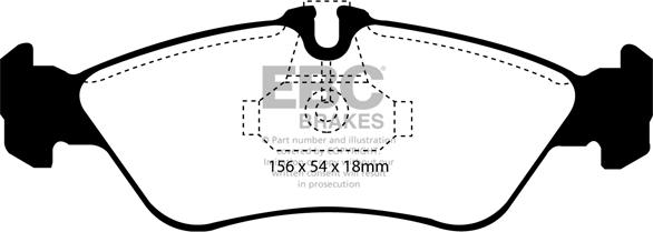 EBC Brakes DP41070/2R - Əyləc altlığı dəsti, əyləc diski furqanavto.az