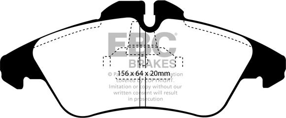 EBC Brakes DP1071/2 - Əyləc altlığı dəsti, əyləc diski furqanavto.az