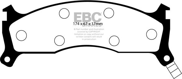 EBC Brakes DP1073 - Əyləc altlığı dəsti, əyləc diski furqanavto.az