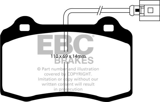 EBC Brakes DP31140/2C - Əyləc altlığı dəsti, əyləc diski furqanavto.az