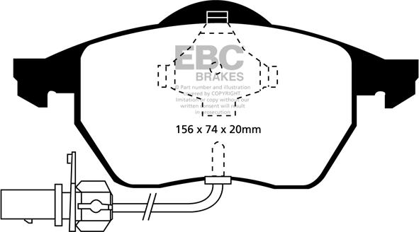 EBC Brakes DP1114 - Əyləc altlığı dəsti, əyləc diski furqanavto.az