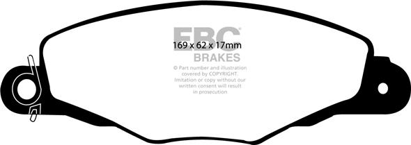 EBC Brakes DP1188 - Əyləc altlığı dəsti, əyləc diski furqanavto.az