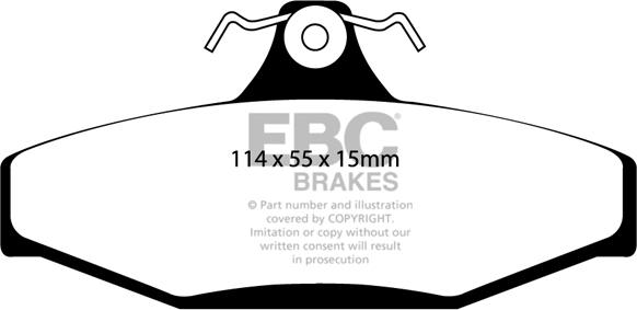 EBC Brakes DP1132 - Əyləc altlığı dəsti, əyləc diski furqanavto.az