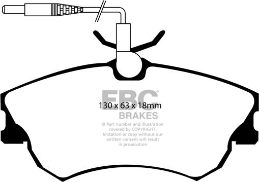 EBC Brakes DP1128 - Əyləc altlığı dəsti, əyləc diski furqanavto.az