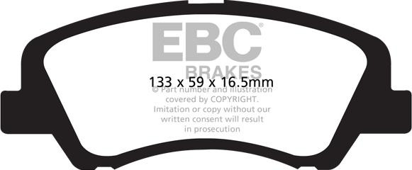 EBC Brakes DP1899 - Əyləc altlığı dəsti, əyləc diski furqanavto.az