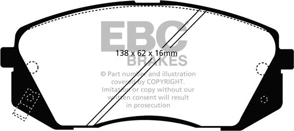 EBC Brakes DP1809 - Əyləc altlığı dəsti, əyləc diski furqanavto.az