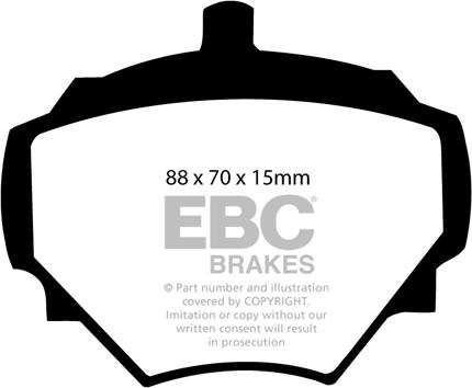 EBC Brakes DP182 - Əyləc altlığı dəsti, əyləc diski furqanavto.az