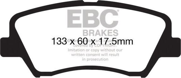 EBC Brakes DP21874 - Əyləc altlığı dəsti, əyləc diski furqanavto.az