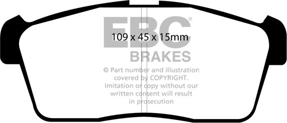 EBC Brakes DP41344R - Əyləc altlığı dəsti, əyləc diski furqanavto.az