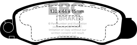 EBC Brakes DP1345 - Əyləc altlığı dəsti, əyləc diski furqanavto.az