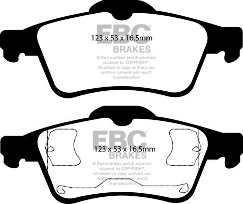 EBC Brakes DP21354 - Əyləc altlığı dəsti, əyləc diski furqanavto.az