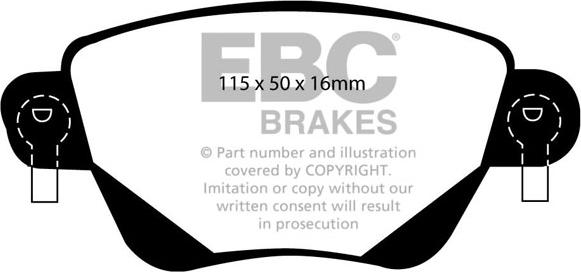 EBC Brakes DP1350 - Əyləc altlığı dəsti, əyləc diski furqanavto.az