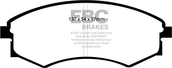 EBC Brakes DP1358 - Əyləc altlığı dəsti, əyləc diski furqanavto.az