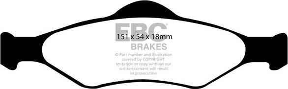 EBC Brakes DP1300 - Əyləc altlığı dəsti, əyləc diski furqanavto.az