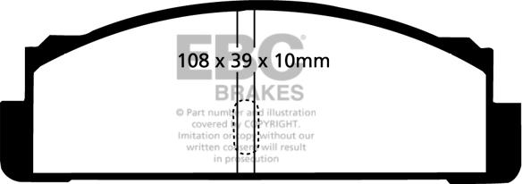 EBC Brakes DP130 - Əyləc altlığı dəsti, əyləc diski furqanavto.az