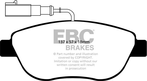 EBC Brakes DP41383/2R - Əyləc altlığı dəsti, əyləc diski furqanavto.az