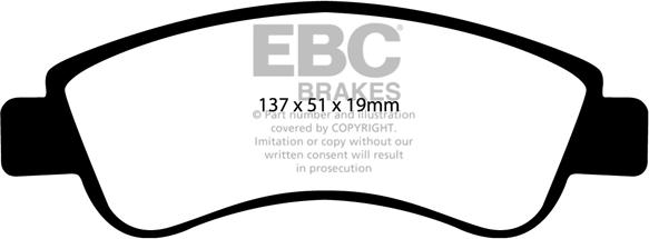 EBC Brakes DP1374 - Əyləc altlığı dəsti, əyləc diski furqanavto.az