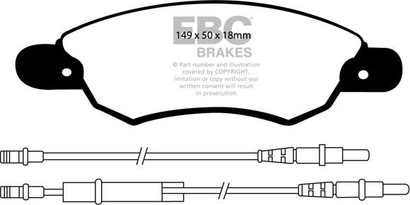 EBC Brakes DP21370 - Əyləc altlığı dəsti, əyləc diski furqanavto.az