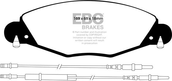 EBC Brakes DP1372 - Əyləc altlığı dəsti, əyləc diski furqanavto.az