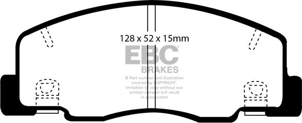 EBC Brakes DP1204 - Əyləc altlığı dəsti, əyləc diski furqanavto.az