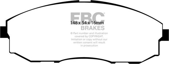 EBC Brakes DP1281 - Əyləc altlığı dəsti, əyləc diski furqanavto.az