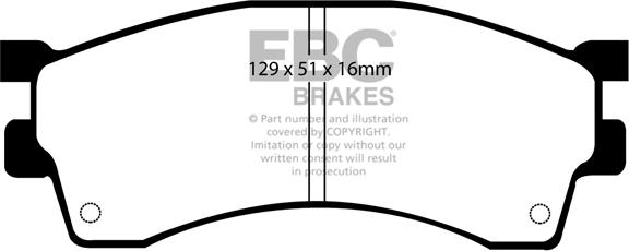 EBC Brakes DP1236 - Əyləc altlığı dəsti, əyləc diski furqanavto.az