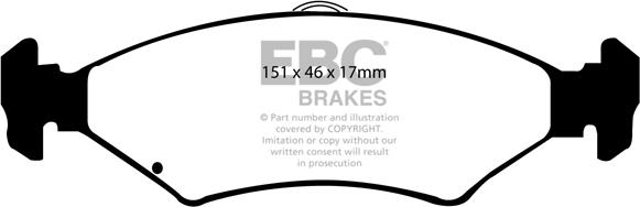 EBC Brakes DP1237 - Əyləc altlığı dəsti, əyləc diski furqanavto.az