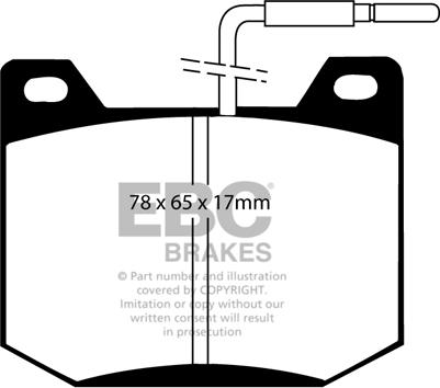 EBC Brakes DP123 - Əyləc altlığı dəsti, əyləc diski furqanavto.az