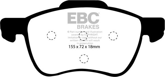 EBC Brakes DP1229 - Əyləc altlığı dəsti, əyləc diski furqanavto.az