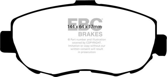 EBC Brakes DP1223 - Əyləc altlığı dəsti, əyləc diski furqanavto.az