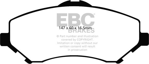 EBC Brakes DP1798 - Əyləc altlığı dəsti, əyləc diski furqanavto.az