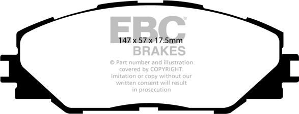 EBC Brakes DP1792 - Əyləc altlığı dəsti, əyləc diski furqanavto.az