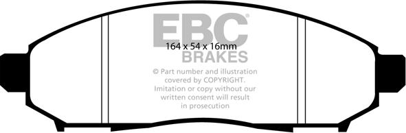 EBC Brakes DP41747R - Əyləc altlığı dəsti, əyləc diski furqanavto.az