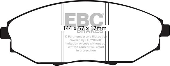 EBC Brakes DP21750 - Əyləc altlığı dəsti, əyləc diski furqanavto.az