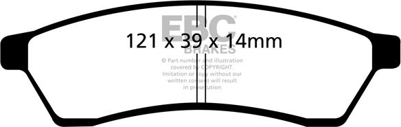 EBC Brakes DP1751 - Əyləc altlığı dəsti, əyləc diski furqanavto.az