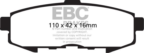 EBC Brakes DP1733 - Əyləc altlığı dəsti, əyləc diski furqanavto.az