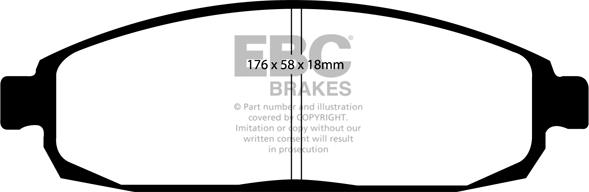 EBC Brakes DP41732R - Əyləc altlığı dəsti, əyləc diski furqanavto.az