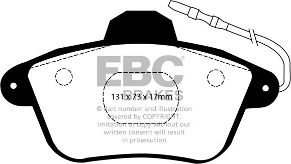 EBC Brakes DP882/2 - Əyləc altlığı dəsti, əyləc diski furqanavto.az