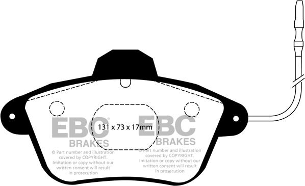 EBC Brakes DP882 - Əyləc altlığı dəsti, əyləc diski furqanavto.az