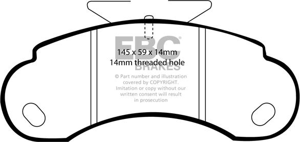 EBC Brakes DP832 - Əyləc altlığı dəsti, əyləc diski furqanavto.az